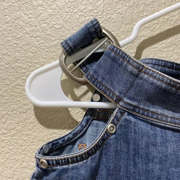 I AM GIA Drew Pants Denim Jeans Straight Leg Size Small Cut Out Waist - Picture 8 of 13